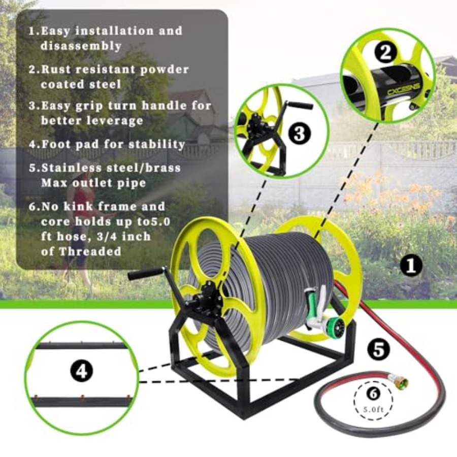 Heavy Duty Garden Hose Reel wi - Reel Handle review and price