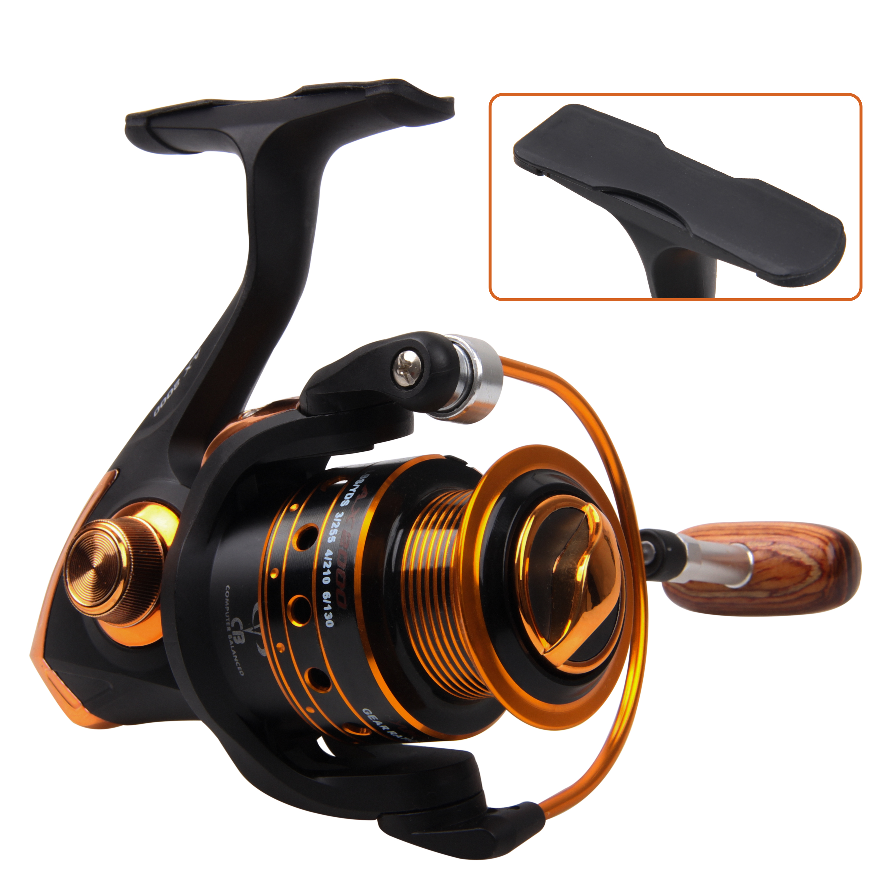 6pcs Black Rubber Fishing Reel - Trolling Reel review and price