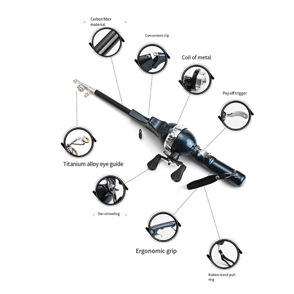 X59A_Portable Folding Fishing  - Fly Reel review and price