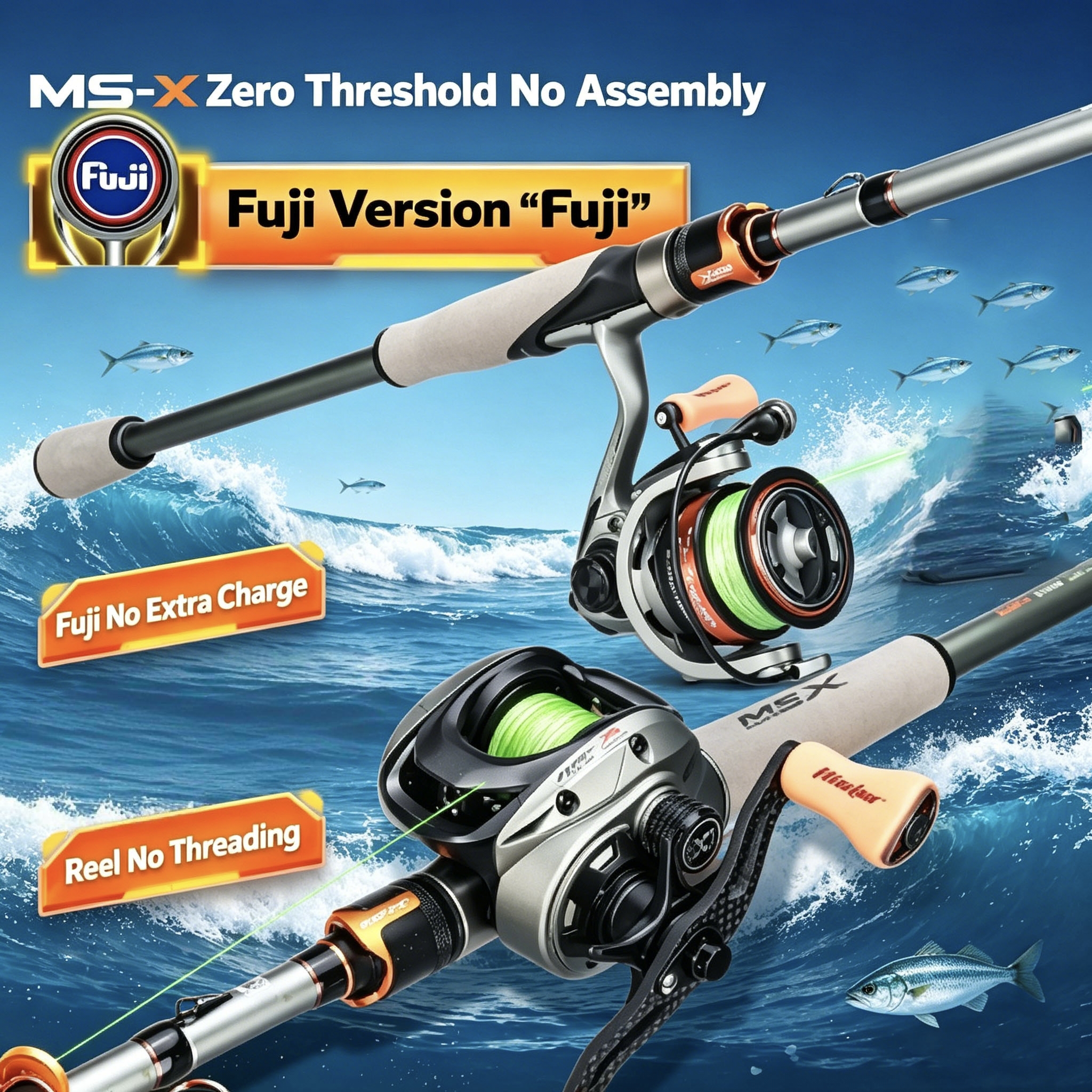 HASIDA 1.68m MS-X FUJI Version - Spincast Reel review and price