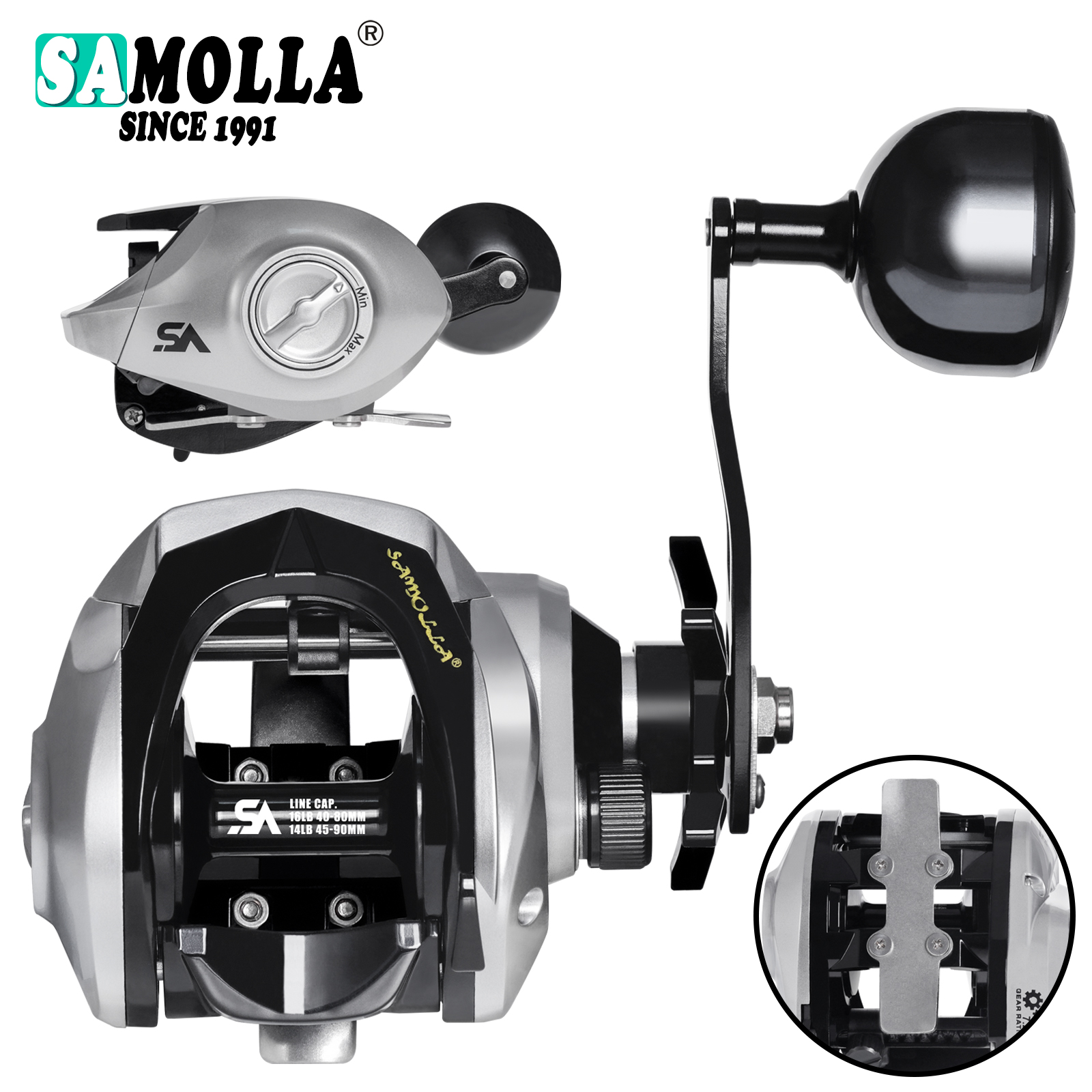 SAMOLLA Large New Baitcasting  - Ice Fishing Reel review and price